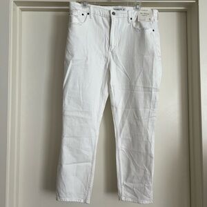 Abercrombie Skinny High Rise White Jeans